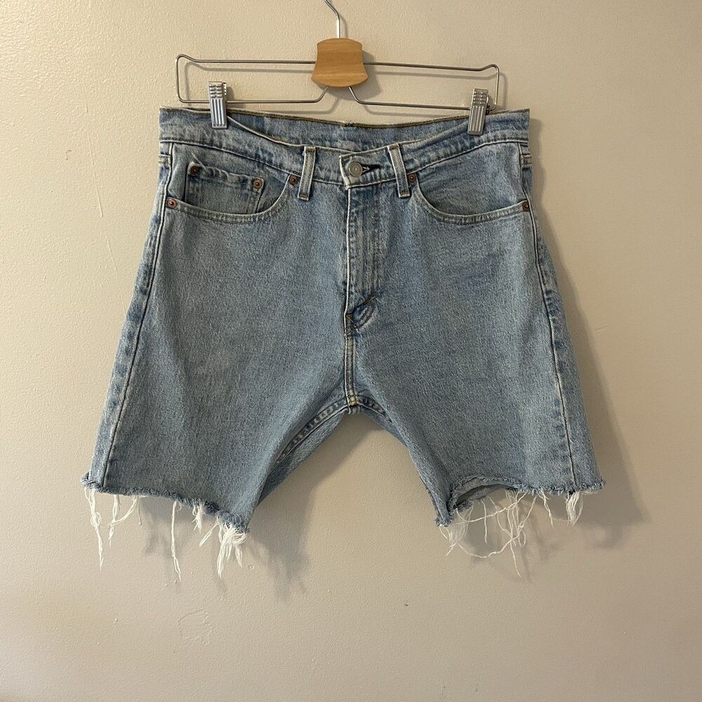 Levi’s Cut Off Jean Shorts Sz 32 Mens Distressed Unisex
